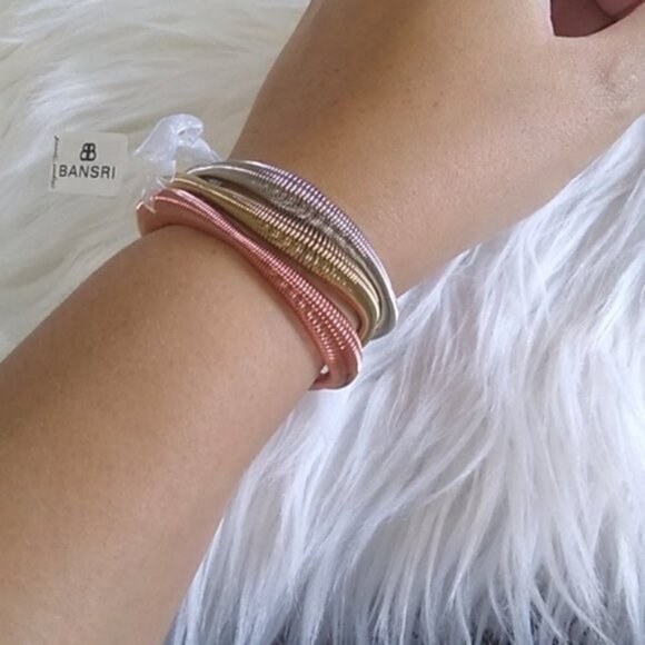 NEW Bansri Corelia Metal Stretch 3 Piece Bracelet Set - Picture 3 of 7
